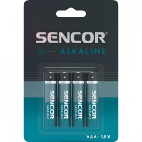 Bateria alkaliczna, AAA (LR03), AAA, 1.5V, Sencor, blistr, 4-pack