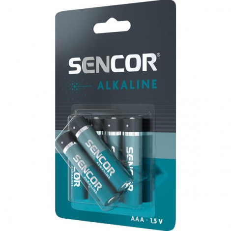 Bateria alkaliczna, AAA (LR03), AAA, 1.5V, Sencor, blistr, 6-pack