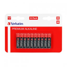 Bateria alkaliczna, AAA (LR03), AAA, 1.5V, Verbatim, blistr, 10-pack, 49874
