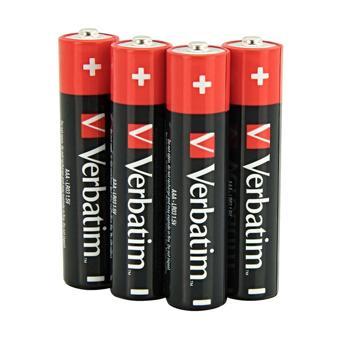 Bateria alkaliczna, AAA (LR03), AAA, 1.5V, Verbatim, blistr, 4-pack, 49920