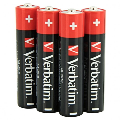 Bateria alkaliczna, AAA (LR03), AAA, 1.5V, Verbatim, blistr, 4-pack, 49920