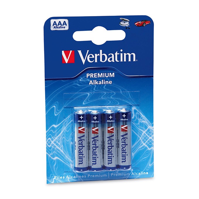 Bateria alkaliczna, AAA (LR03), AAA, 1.5V, Verbatim, blistr, 4-pack, 49920