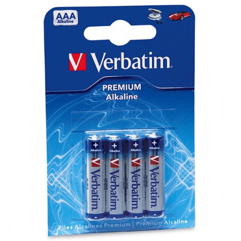 Bateria alkaliczna, AAA (LR03), AAA, 1.5V, Verbatim, blistr, 4-pack, 49920