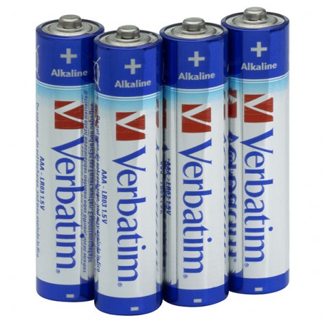 Bateria alkaliczna, AAA (LR03), AAA, 1.5V, Verbatim, blistr, 4-pack, 49920