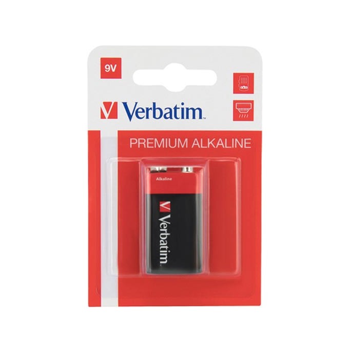 Bateria alkaliczna, R61, R61, 9V, Verbatim, blistr, 1-pack, 49924
