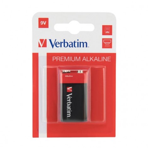 Bateria alkaliczna, R61, R61, 9V, Verbatim, blistr, 1-pack, 49924