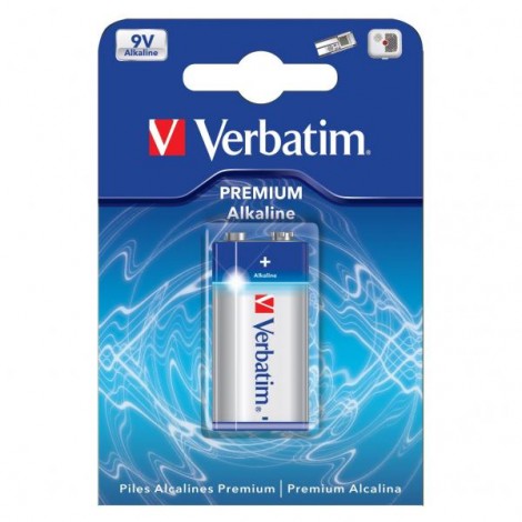 Bateria alkaliczna, R61, R61, 9V, Verbatim, blistr, 1-pack, 49924