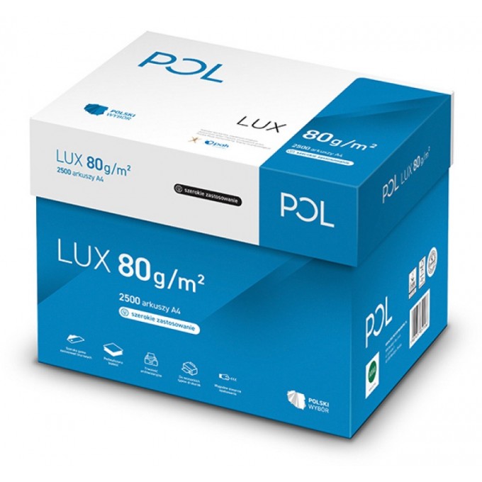 Papier ksero POL LUX, A4, klasa B, 161CIE, 80gsm, 500ark.
