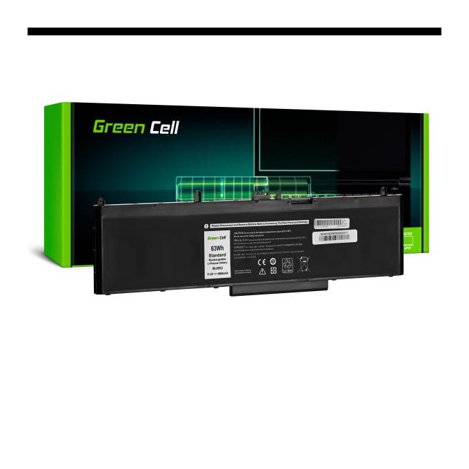 Green Cell baterie dla Dell Latitude E5570 Precision 3510, Li-Ion, 11.4V, 5500mAh, DE161