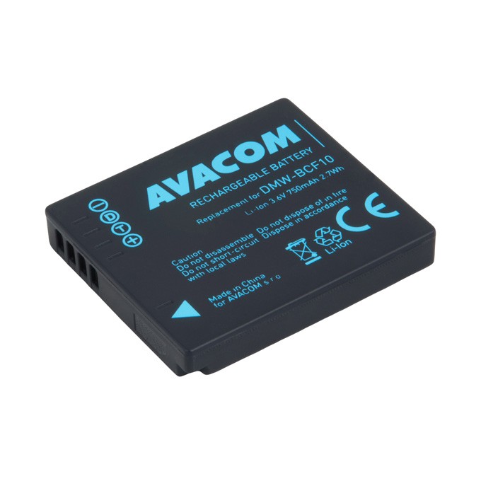 Avacom baterie dla Panasonic DMW-BCF10, Li-Ion, 3,6V, 750mAh, 2,7Wh, DIPA-CF10-B750