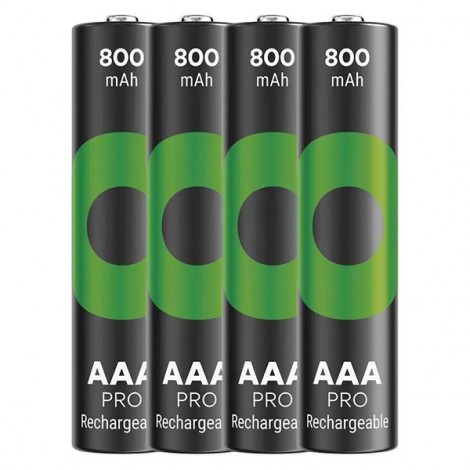 Akumulatorki, AAA (HR03), 1.2V, 800 mAh, GP, kartonik, 4-pack, ReCyko Pro