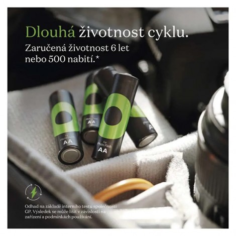 Akumulatorki, AAA (HR03), 1.2V, 800 mAh, GP, kartonik, 4-pack, ReCyko Pro