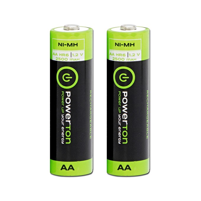 Akumulatorki, AA (HR6), 1.2V, 2500mAh, Powerton, blistr, 2-pack