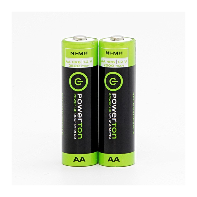 Akumulatorki, AA (HR6), 1.2V, 2500mAh, Powerton, blistr, 2-pack