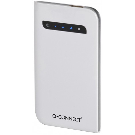 Powerbank, ładowarka przenośna Q-CONNECT, 3. 000 mAh, srebrna