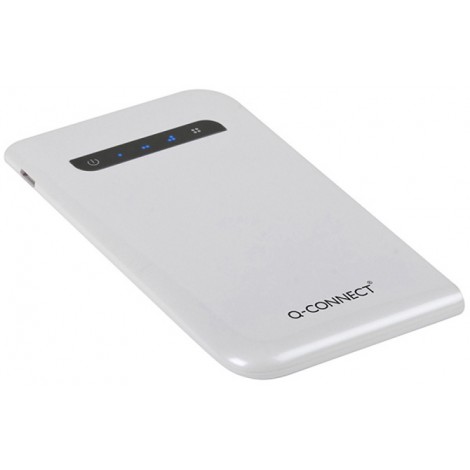 Powerbank, ładowarka przenośna Q-CONNECT, 3. 000 mAh, srebrna