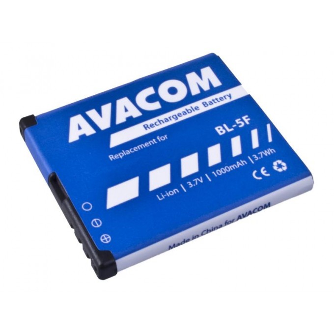 Avacom baterie dla Nokia N95, E65, Li-Ion, 3.6V, GSNO-BL5F-S1000A, 1000mAh, 3.6Wh, zastępuje  BL-5F