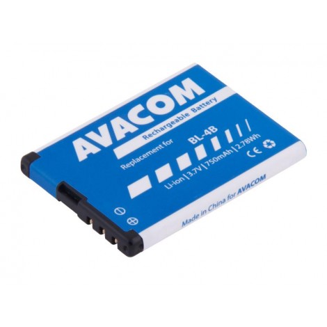 Avacom baterie do telefonów dla Nokia 6111, Li-Ion, 3.7V, GSNO-BL4B-S750, 750mAh, 2.8Wh, zastępuje BL-4B
