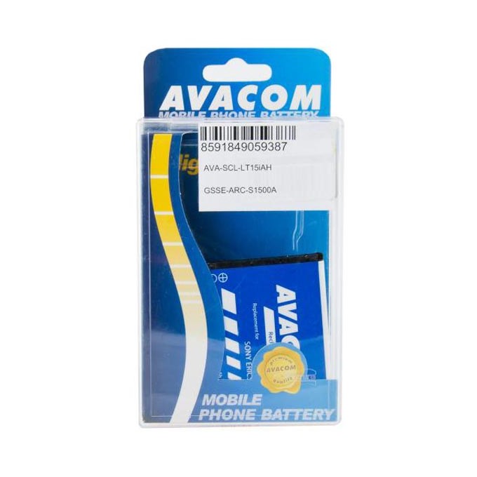 Avacom baterie dla Sony Ericsson Xperia Arc, Xperia Arc S, Li-Ion, 3.7V, GSSE-ARC-S1500A, 1500mAh, 5.6Wh