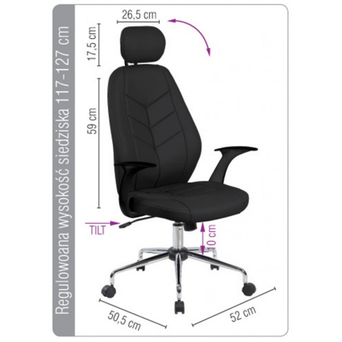 Fotel biurowy OFFICE PRODUCTS Tenerife, czarny