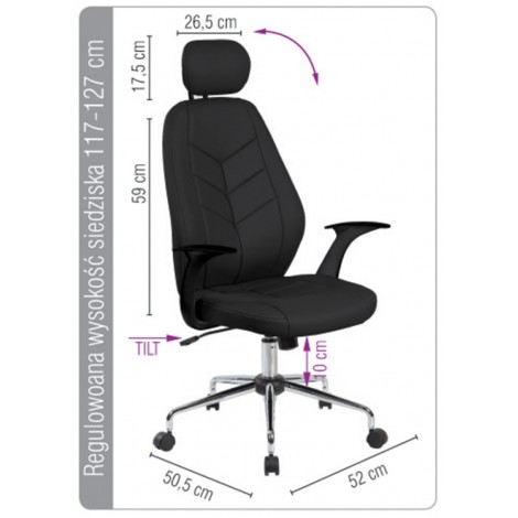 Fotel biurowy OFFICE PRODUCTS Tenerife, czarny