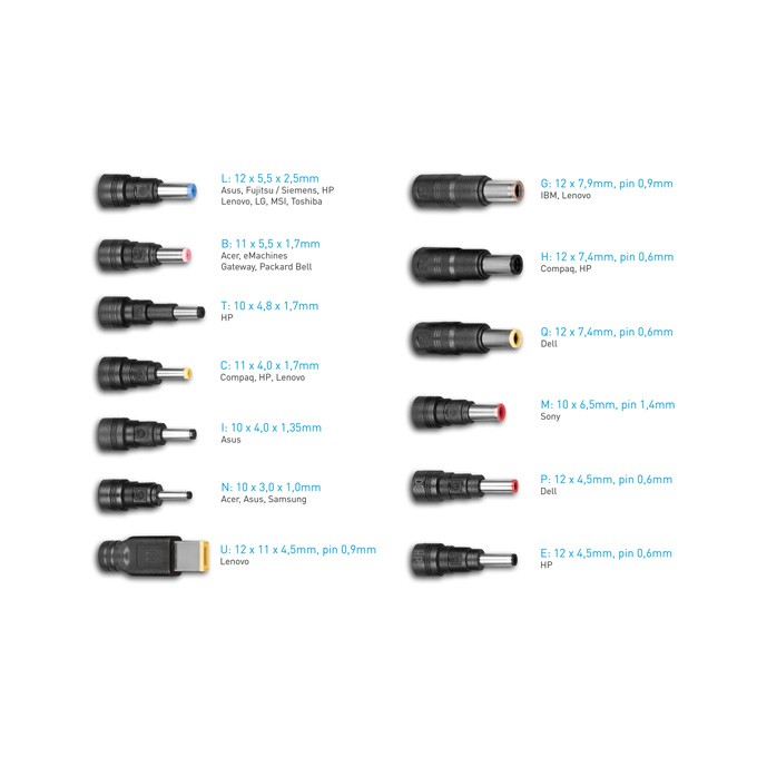 Avacom ładowarka - adapter QuickTIP dla notebooky univerzální, 18,5-20V, až 3,25A, 65W, ADAC-UNV-A65W, przewód 1,2 