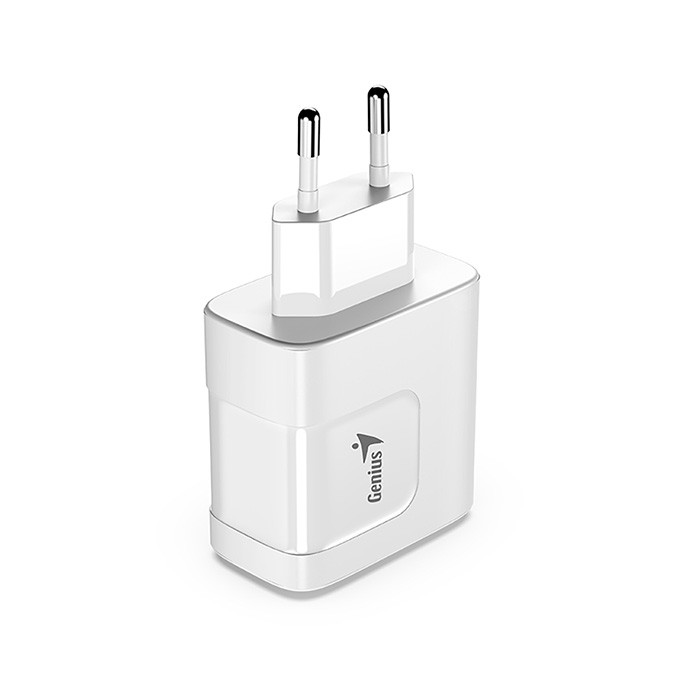 Genius Zasilacz / sieciowy adapter 65W, 2-portowy, USB-C, USB-A, PD-65AC
