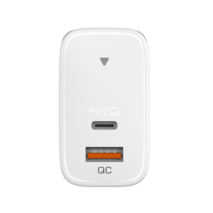 Genius Zasilacz / sieciowy adapter 65W, 2-portowy, USB-C, USB-A, PD-65AC