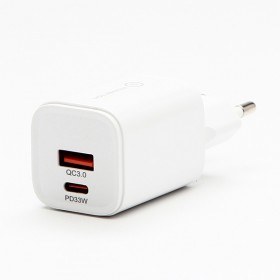 Powerton Zasilacz / sieciowy adapter 33W, 2-portowy, USB-C, USB-A, 33W GaN Charger