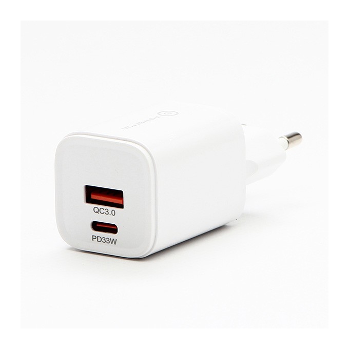 Powerton Zasilacz / sieciowy adapter 33W, 2-portowy, USB-C, USB-A, 33W GaN Charger