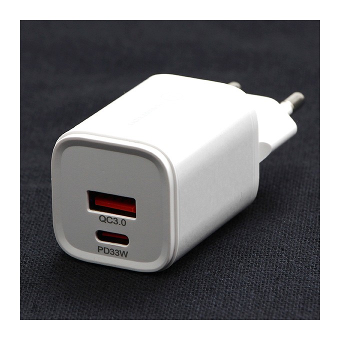 Powerton Zasilacz / sieciowy adapter 33W, 2-portowy, USB-C, USB-A, 33W GaN Charger