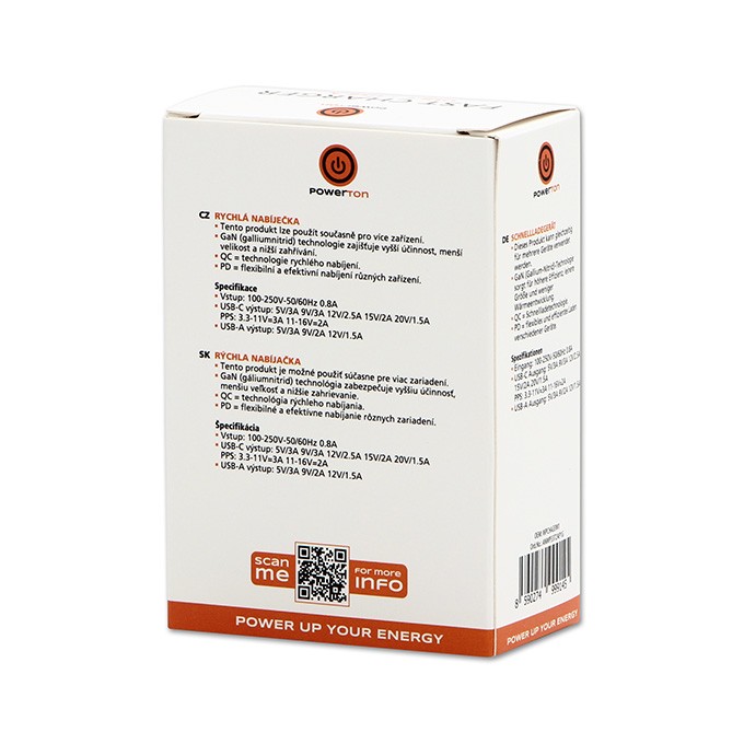 Powerton Zasilacz / sieciowy adapter 33W, 2-portowy, USB-C, USB-A, 33W GaN Charger