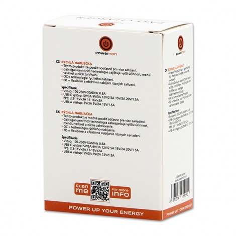 Powerton Zasilacz / sieciowy adapter 33W, 2-portowy, USB-C, USB-A, 33W GaN Charger