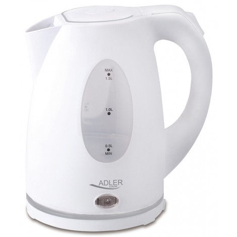 Czajnik elektryczny ADLER AD 1207, 1, 5L, tworzywo, biały