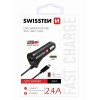 Ładowarka samochodowa SWISSTEN 12W, 1 port, USB-A, kabel USB-C