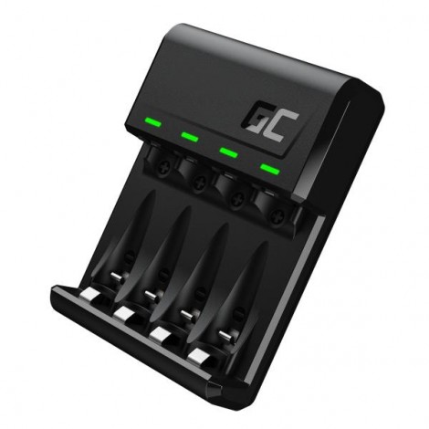 Green Cell Vital charger GRADGC01, na 4 szt. AA/AAA, NiMH, ładowanie pojedynczych cel, micro USB, USB-C, 0.5W