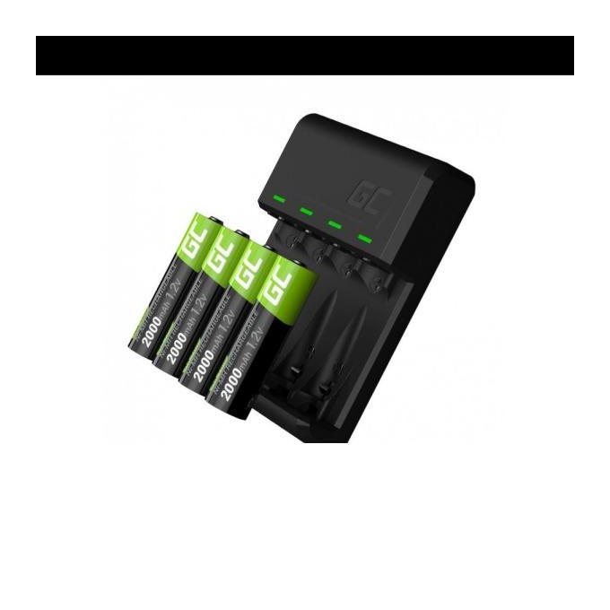 Green Cell ładowarka do aparatu GRADGC01, na 4 szt. AA, NiMH, ładowanie pojedynczych cel, w zestawie 4 akumulatory AA 