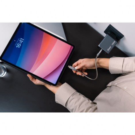 Verbatim, Ładowarka GaN USB 3.0, USB C, szara, 100 W, wymienne końcówki  C,G,A