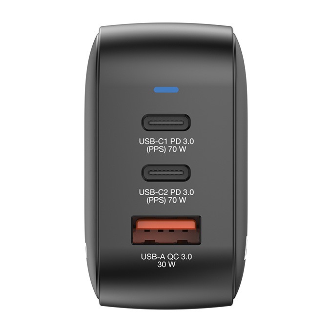 Verbatim, Ładowarka GaN USB 3.0, USB C, szara, 70W, wymienne końcówki  C,G,A