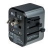 Verbatim, Adapter podróżny World-to-World Verbatim UTA-03 USB-A, USB-C, czarny, 30 W