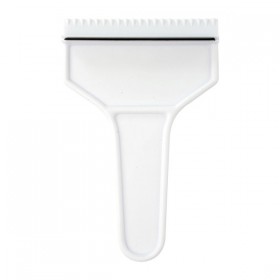 Drapak do szyb z LED biała, plastikowy, z gumką ściągaczem