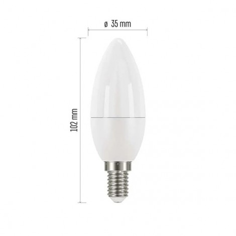LED żarówka EMOS Lighting E14, 220-240V, 5W, 470lm, 2700k, ciepła biel, 30000h, Classic Candle 102x35x35mm-3pack