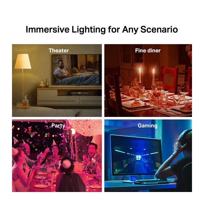 LED żarówka TP-LINK Tapo L530E, E27, 220-240V, 8.7W, 806lm, 6000k, RGB, 15000h, chytrá Wi-Fi žárovka