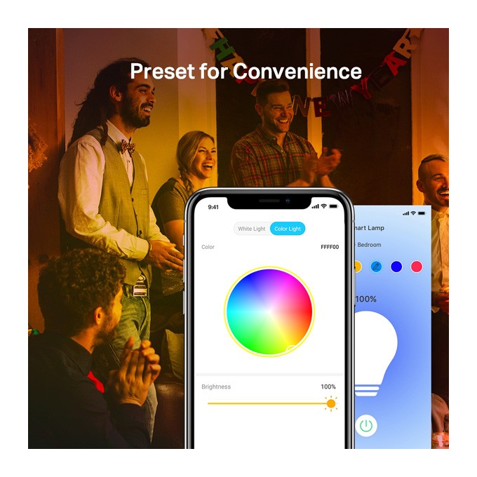 LED żarówka TP-LINK Tapo L530E, E27, 220-240V, 8.7W, 806lm, 6000k, RGB, 15000h, chytrá Wi-Fi žárovka