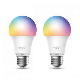 LED żarówka TP-LINK Tapo L530E, E27, 220-240V, 8.7W, 806lm, 6000k, RGB, 15000h, chytrá Wi-Fi žárovka, 2 kusy v 