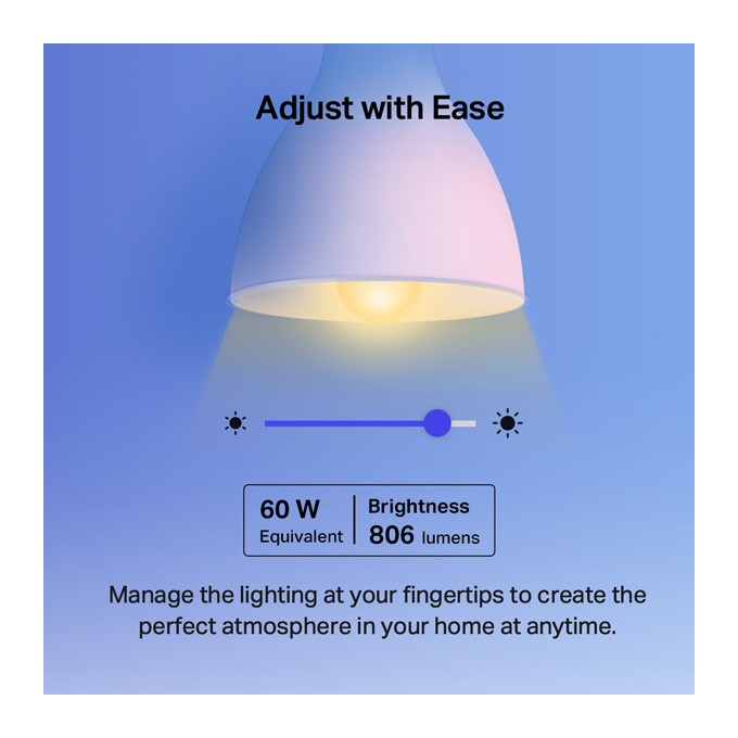 LED żarówka TP-LINK Tapo L530E, E27, 220-240V, 8.7W, 806lm, 6000k, RGB, 15000h, chytrá Wi-Fi žárovka, 2 kusy v 