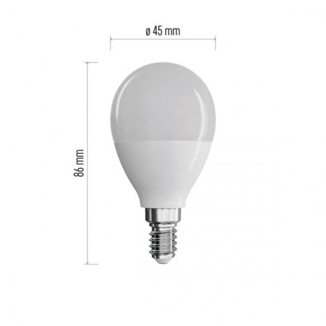 LED żarówka EMOS Lighting E14, 220-240V, 7.3W, 806lm, 2700k, ciepła biel, 30000h, Classic 86x45x45 mm LED żarówka EMOS Lighting E14, 220-240V, 7.3W, 806lm, 2700k, ciepła biel, 30000h, Classic 86x45x45 mm