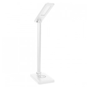 Lampka na biurko, aluminium + ABS, biała, 3 typy oświetlenia, ładowarka bezprzewodowa IP20