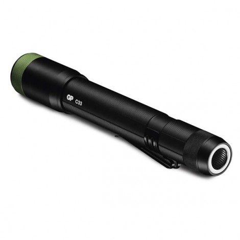 LED Flashlight, 2xAA, metalowy, czarna, 150lm, C33 LED Flashlight, 2xAA, metalowy, czarna, 150lm, C33