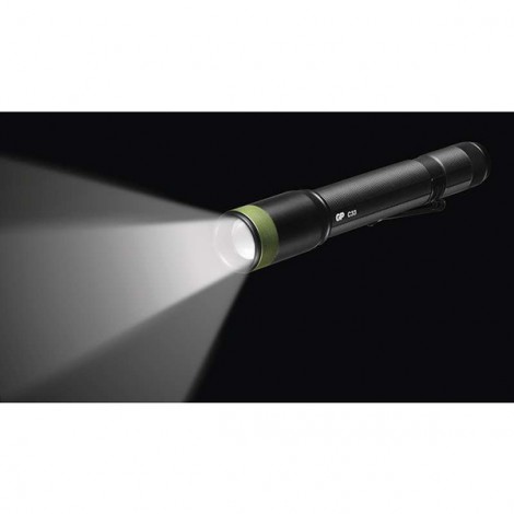 LED Flashlight, 2xAA, metalowy, czarna, 150lm, C33 LED Flashlight, 2xAA, metalowy, czarna, 150lm, C33